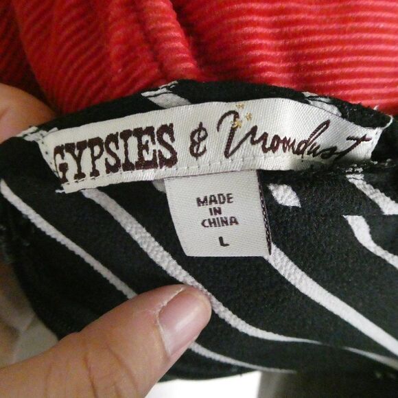 Gypsies & Moondust Striped Mini Ties Dress 3/4 Slv - Picture 7 of 11